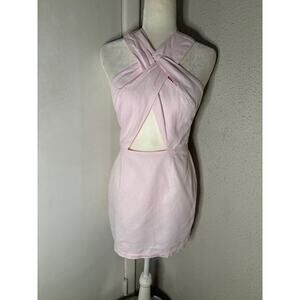 Nasty Gal Light Pink Sleeveless Cut Out Dress S Coquette Girl Pastel Mermaid